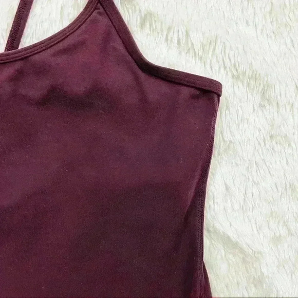 Lululemon Burgundy Spaghetti Strap Lined Compression Athletic Yoga Tank - Picture 5 of 10